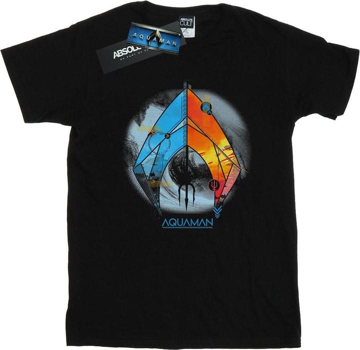 Aquaman Tropical Logo Baumwolle Boyfriend TShirt (L)