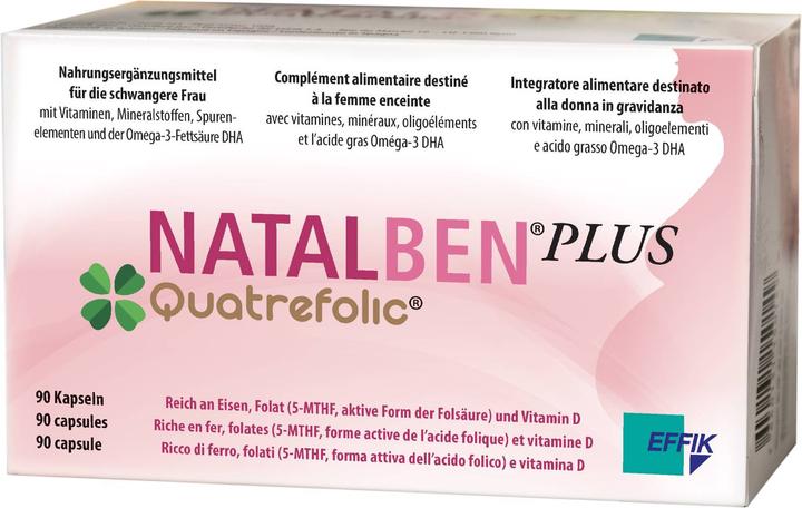 Actual product image Natalben Plus Quatrefolic (90 Piece, Capsules, 170 g)