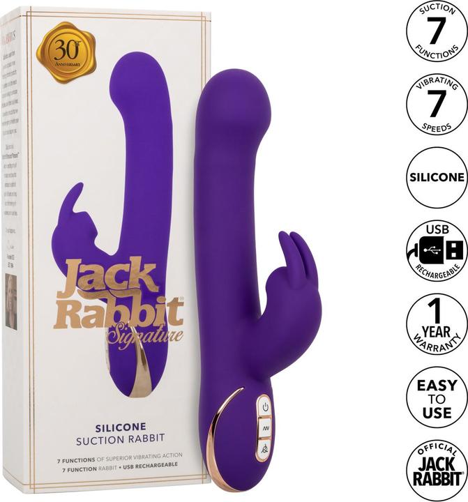Image du produit CalExotics Jack Rabbit Vibrateur & Stimulateur 7 Vibrations Et Mode Succion Bleu