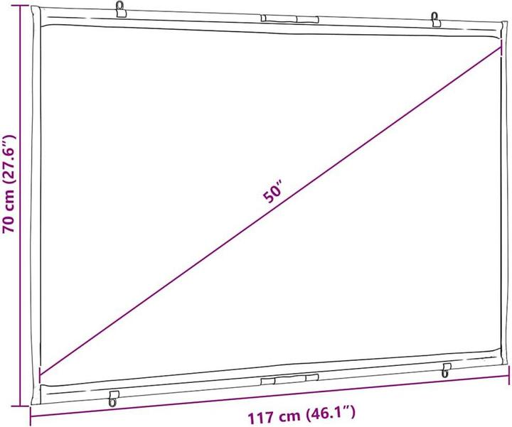 Actual product image VidaXL Projection screen (50", 16:9)