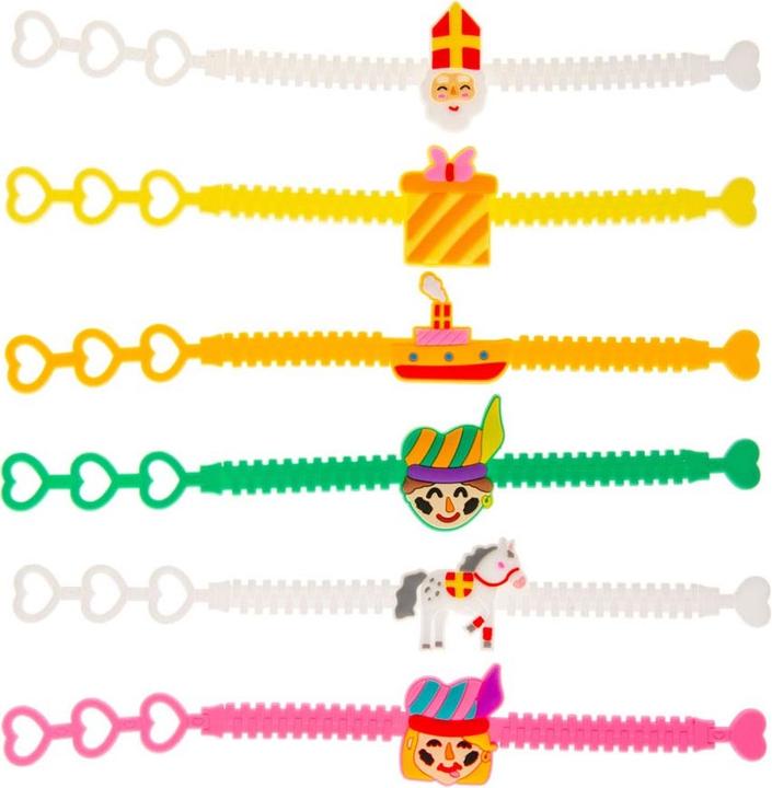 LG-Imports Braccialetti Sinterklaas, set da 12 pezzi. (Materiale sintetico)
