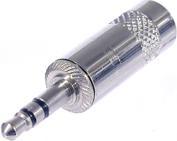 Actual product image Contrik 3,5mm jack plug, stereo, metal housing with