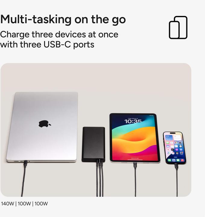 Image du produit mophie Station d'alimentation (25000 mAh, 140 W)