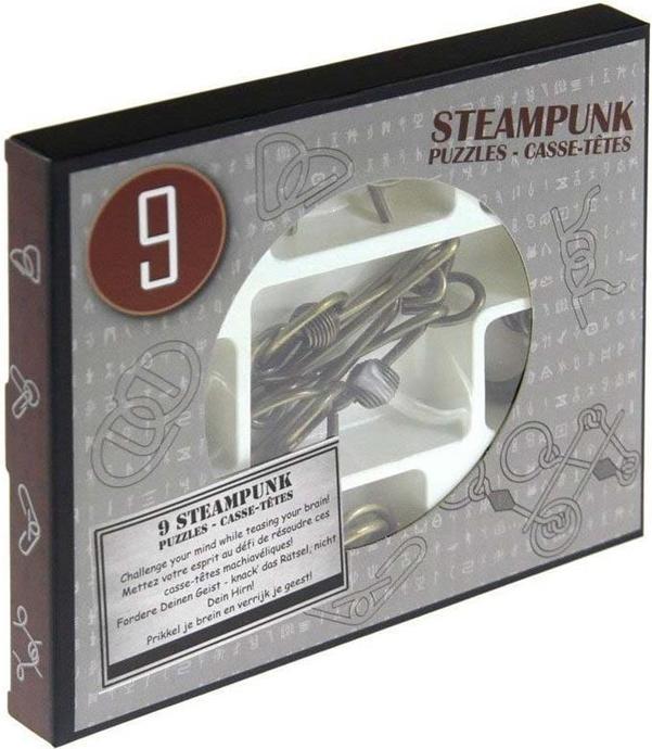 Actual product image Eureka! puzzel 9 Steampunk Puzzles *-**** (grey box) (9 pieces)