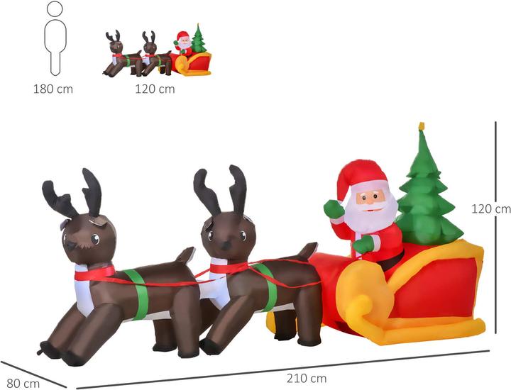 Immagine prodotto Jamb Babbo Natale con la slitta LED