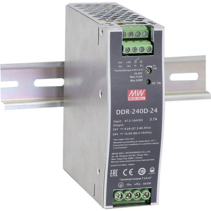 MeanWell DDR-240C-24 Convertitore DC/DC (guida DIN) 24 V/DC 10 A 240 W 1 x