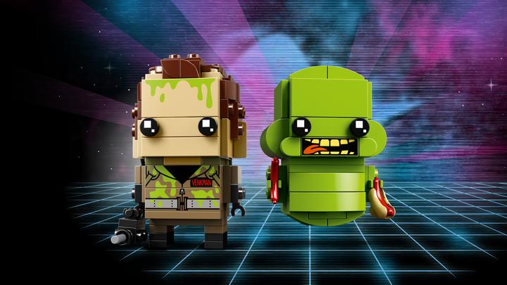 Actual product image LEGO Brickheadz Peter Venkman & Slimer 41622 (41622, LEGO Brickheadz)