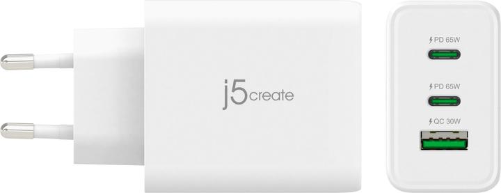 Actual product image j5Create 65W GAN USB-C 3-PORT CHARGER EU (65 W)