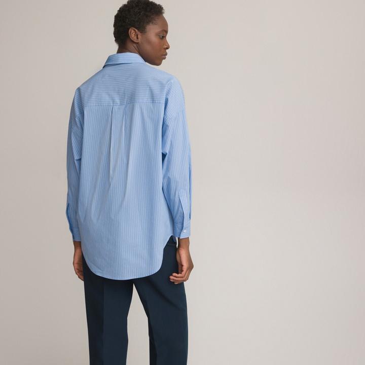 Produktbild La Redoute Collections Weite Bluse mit langen Ärmeln und Streifenmuster (36)