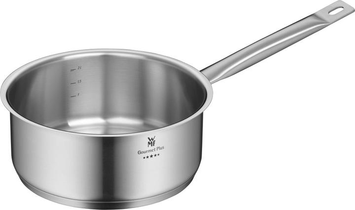 Produktbild WMF Stielkasserolle GOURMET PLUS platin (16 cm, Kochtopf, Edelstahl)