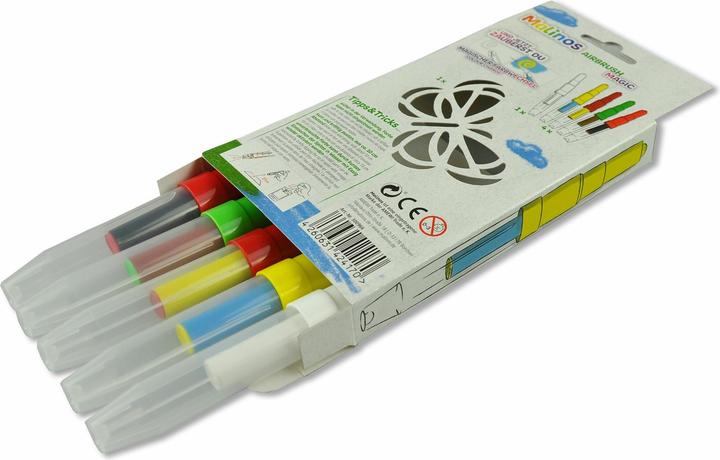 Actual product image Malinos Airbrush pens Magic Butterfly 5colours + stencil 5+ (multicolour, 5 x)