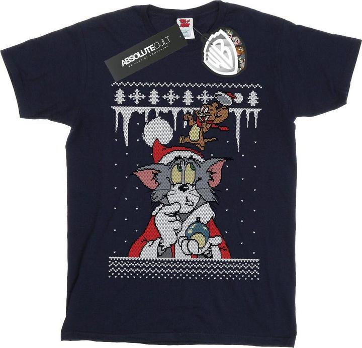 Tom & Jerry Christmas Fair Isle TShirt Jungen