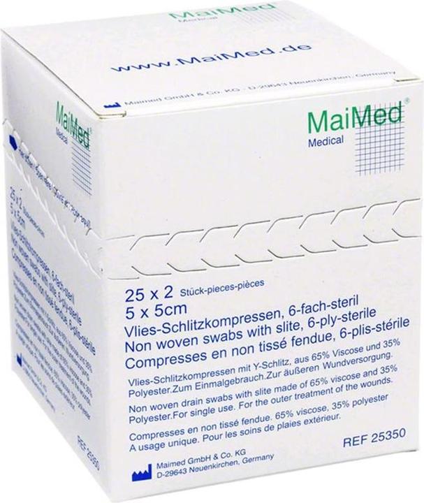 Actual product image MaiMed Slit compresses fleece sterile