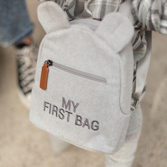Actual product image Childhome Kinderrucksack "My First Bag" canvas grau