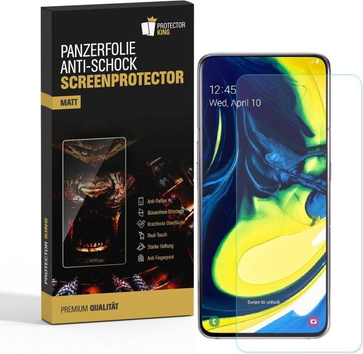 Actual product image Protectorking 6x Panzerfolie Anti-Shock matt entspiegelt (6 Piece, Samsung Galaxy A80)