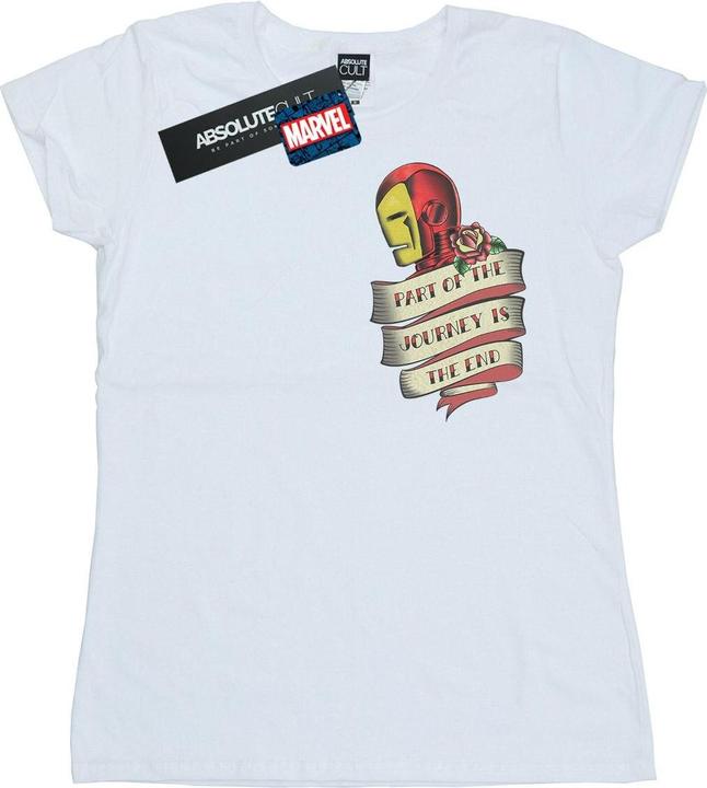 Iron Man Tattoo Journey Breast Print TShirt (XL)
