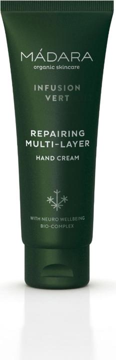 Actual product image Madara Repairing Hand Cream "Màdara Infusion VERT Repairing Multi-Layer Hand Cream". (75 ml)