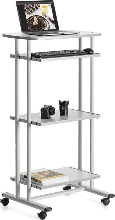 Actual product image Rocada PC table with castors grey 68.0 x 53.0 x 126.0 cm