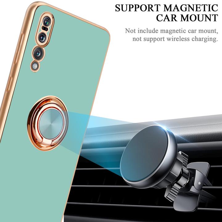 Immagine prodotto Cadorabo Custodia per Huawei P20 PRO / P20 PLUS in TPU con protezione della fotocamera e anello stile LM089 (Huawei P20 Plus, Huawei P20 Pro)