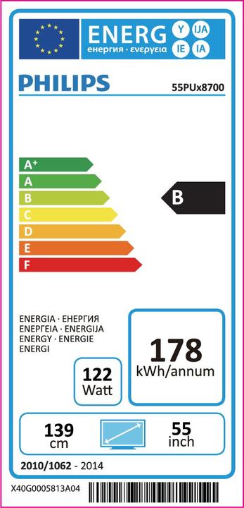 Energie-Label Philips 55pus8700/12 (55", 4K)
