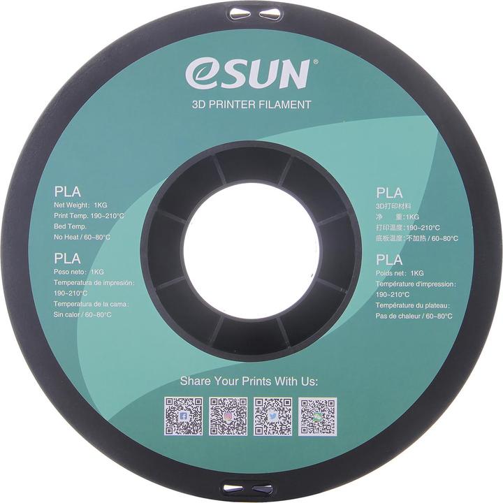 Actual product image eSUN PLA Yellow Transparent Filament 1.75mm 1Kg (PLA, 1.75 mm, 1000 g, Yellow)