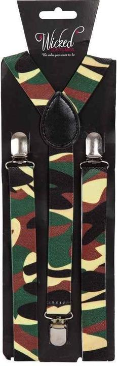 Wicked Costumes Hosenträger Camouflage Armee Muster