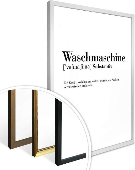 Produktbild Trenddeko Grammatik - Waschmaschine (80 x 100 cm)