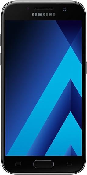Samsung Galaxy A3 (2017) (16 GB, Black-Sky, 4.70", Hybrid Dual SIM, 13 Mpx, 4G)