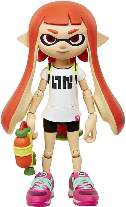 Actual product image Jakks Pacific World of Nintendo Inkling Girl with Blaster Action Figure