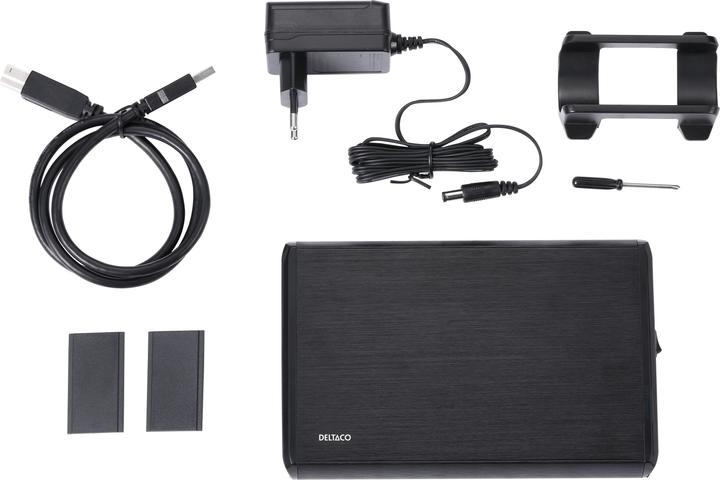 Actual product image Deltaco HDD case SATA 3.5 "USB 3.0, black (3.5")
