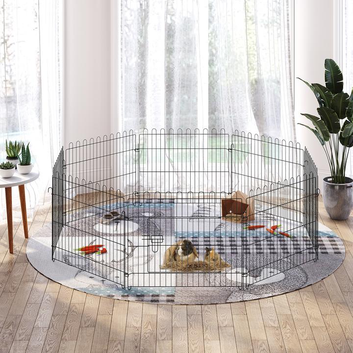 Produktbild PawHut Freilaufgehege für Hasen, Kaninchen und Hundewelpen
