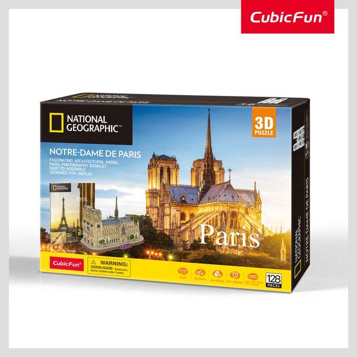 Actual product image Cubicfun Cubic Fun - Notre Dame de Paris 3D 128 pcs (200986) (128 pieces)