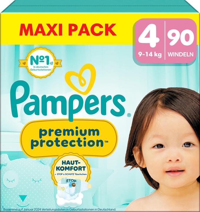 Image du produit Pampers Protection premium (Taille 4, Pack semi-mensuel, 90 pièce(s))