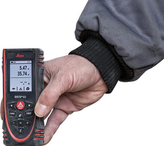 Produktbild Leica Geosystems DISTO X3, Laser distance meter, ft, in, m, Black, Digital, IP65, Android, iOS (150 m, 635 nm)
