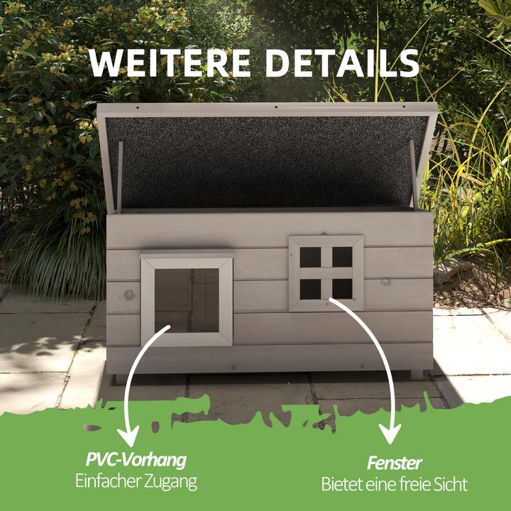Produktbild PawHut Katzenhaus mit Fenster (Katze)