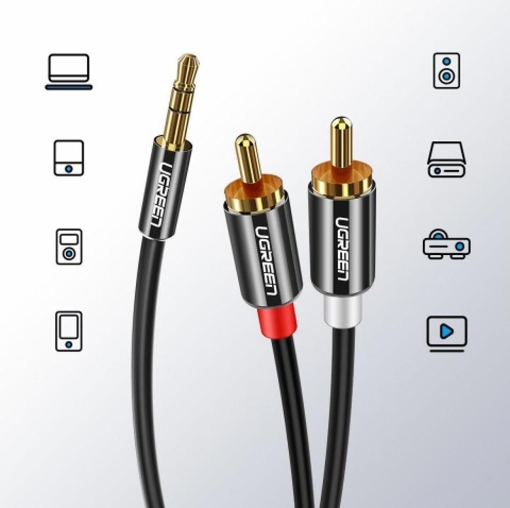 Actual product image Ugreen 2x RCA - 3.5mm jack (1 m, Cinch, 3.5mm jack (AUX))