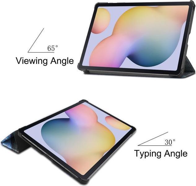 Actual product image MU Style Triple folding cover with pattern (Galaxy Tab S7)