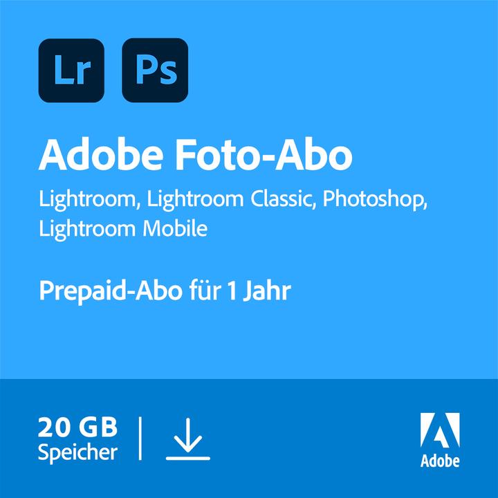 Produktbild Adobe Creative Cloud Photography Plan (1 User, 1 Geräte/User, 12 Monate)