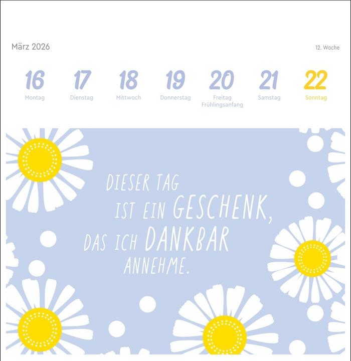 Produktbild Ich bin einzigartig und wertvoll Premium-Postkartenkalender2026 - 53 Affirmationskarten für das (Deutsch)