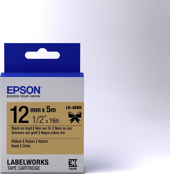 Produktbild Epson Etikettenkassette Lk-4kbk (1.20 cm, Gold)