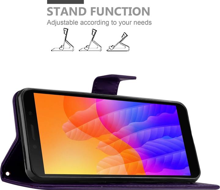Actual product image Cadorabo Flower Book Cover (Huawei Y5p)