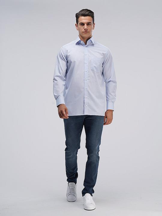 Produktbild Olymp Hemd Luxor blau/ New Kent 1/1 arm Chambray Gr.43 (43)