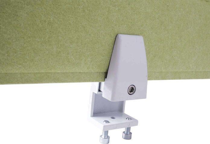 Produktbild Mendler Tischtrennwand HWC-G76, Pinnwand, Schallschutz Stoff/Textil mit Prägung, 100x30cm grün (100 x 30 cm)