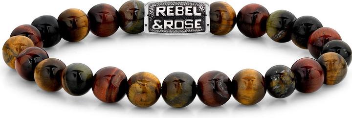 Rebel Rose - Beaded bracelet Who's afraid of the Tiger RR-80095-V - Dimension: 17.5 cm - M (17.50 cm, 925er Silber)