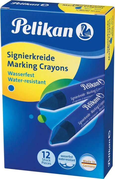Actual product image Pelikan Marking chalk 762, blue, diameter: 13.5 mm suitable for rough surfaces such as metal (even hot (Blue, 12 x)
