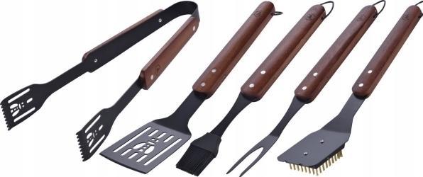 Laguiole BBQ SET RUBBER WOOD BLACK PARTS 5 Stück