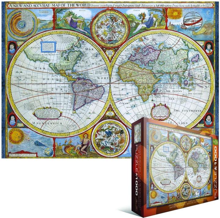 Image du produit Eurographics Ancienne carte du monde (1000 pièces)