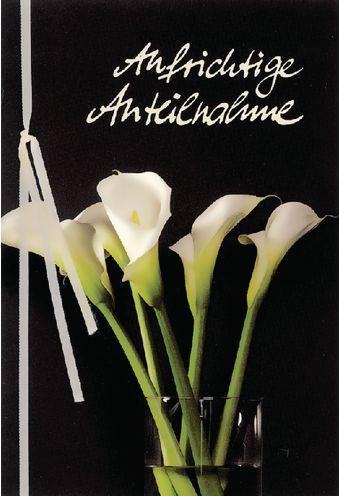 Actual product image BSB-Obpacher Funeral cards White Calla with ribbon special cream (3 pcs.)