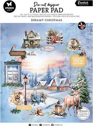 Immagine prodotto art by marlene Die-cut designer Tampone di carta "Dreamy Christmas" 28 Foglie Essentials (170 g/m², 28 x)