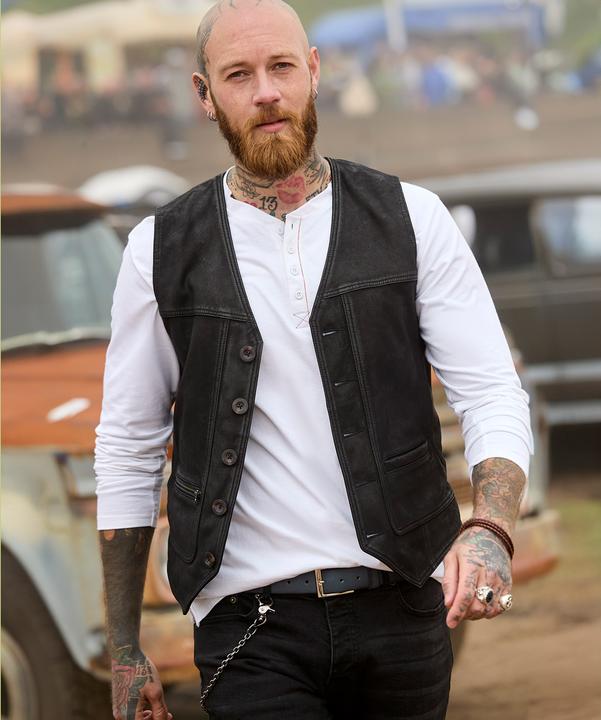 Actual product image Joe Browns Suede Biker Waistcoat (XL)